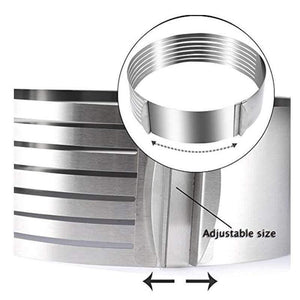 Planet Gates Kitchen Dining & Bar Adjustable 15-20cm Stainless Steel Layer Cake Slicer Retractable Circular Cake Mold Ring Mousse Mould Baking Tool BK050