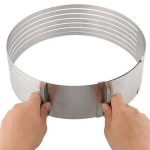 Planet Gates Kitchen Dining & Bar Adjustable 15-20cm Stainless Steel Layer Cake Slicer Retractable Circular Cake Mold Ring Mousse Mould Baking Tool BK050