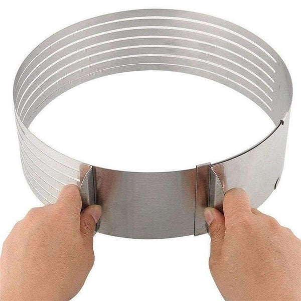 Planet Gates Kitchen Dining & Bar Adjustable 15-20cm Stainless Steel Layer Cake Slicer Retractable Circular Cake Mold Ring Mousse Mould Baking Tool BK050