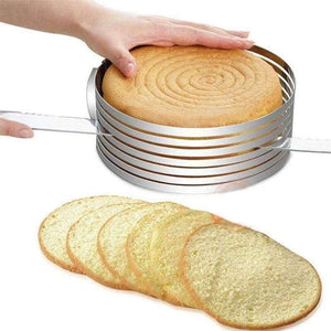 Planet Gates Kitchen Dining & Bar Adjustable 15-20cm Stainless Steel Layer Cake Slicer Retractable Circular Cake Mold Ring Mousse Mould Baking Tool BK050
