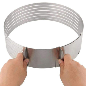 Planet Gates Kitchen Dining & Bar Adjustable 15-20cm Stainless Steel Layer Cake Slicer Retractable Circular Cake Mold Ring Mousse Mould Baking Tool BK050
