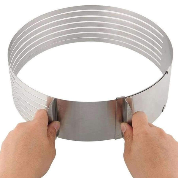 Planet Gates Kitchen Dining & Bar Adjustable 15-20cm Stainless Steel Layer Cake Slicer Retractable Circular Cake Mold Ring Mousse Mould Baking Tool BK050
