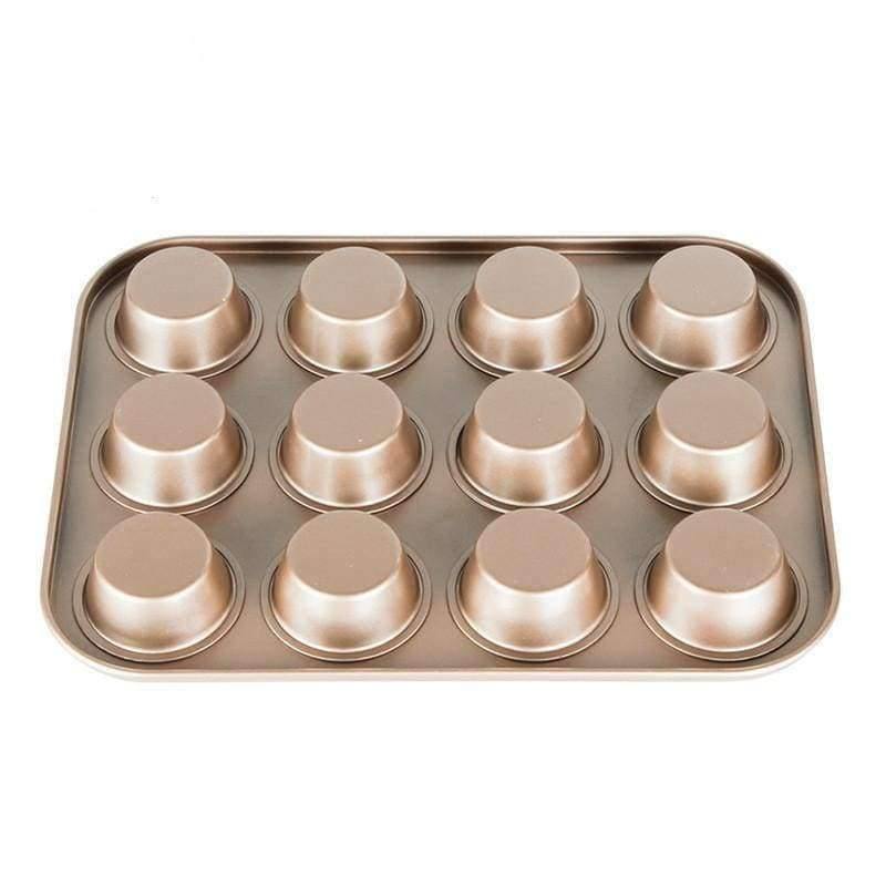 Planet Gates Kitchen Dining & Bar Black New Household 12-bar Cake Mold Non-stick Kitchen High Quality Carbon Steel Bread Bakeware Baking Pastry  Tool