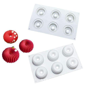 Planet Gates Kitchen Dining & Bar Christmas Silicone Mold Cake Decorating Tools 3D Fruit Ring Mouse Mould Chocolate Dessert Pan Bakeware Pastry Cake Mold