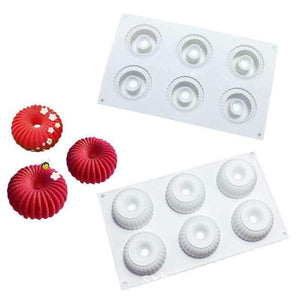 Planet Gates Kitchen Dining & Bar Christmas Silicone Mold Cake Decorating Tools 3D Fruit Ring Mouse Mould Chocolate Dessert Pan Bakeware Pastry Cake Mold