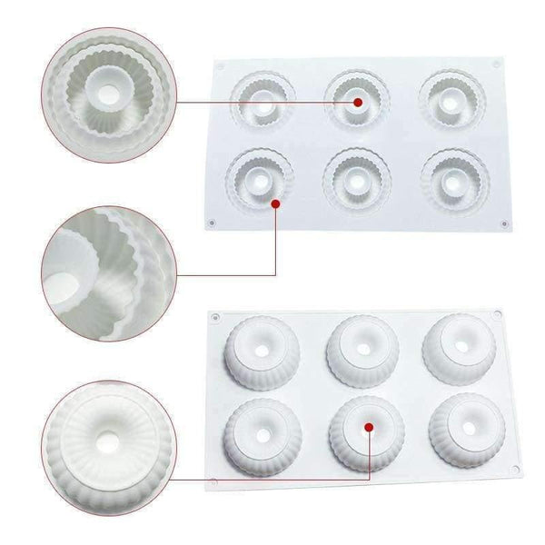 Planet Gates Kitchen Dining & Bar Christmas Silicone Mold Cake Decorating Tools 3D Fruit Ring Mouse Mould Chocolate Dessert Pan Bakeware Pastry Cake Mold