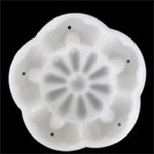 Planet Gates Kitchen Dining & Bar Creative Mooncake Mold 5 Petals Round Flower Moon Cake Mold Mould White Set Mooncake Decor Baking Hand Pressing Tools
