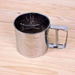 Planet Gates Kitchen Dining & Bar Hand Pressed Stainless Steel Trumpet Sieve Bakeware Manual Cup Semi-automatic Flour Sieve Cake Baking Tool