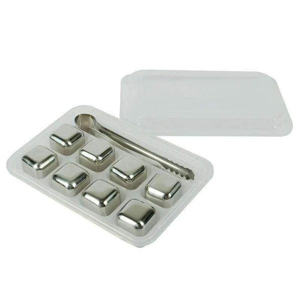 Planet Gates Kitchen Dining & Bar Kitchen Dining Bar 8Pcs/set Stainless Steel Reusable Ice Cubes Drink / Whiskey Stones with Tongs Hot
