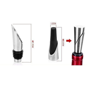 Planet Gates Kitchen Dining & Bar Kitchen Dining Barware Bar Tools 304 stainless steel one-piece wine stopper  with wine pourer stoppers free shipping