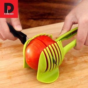 Planet Gates Kitchen Dining & Bar Manual Slicers Tomato Slicer Fruits Cutter Tomato Lemon Cutter Assistant Lounged Cooking Holder Kitchen Tools Accessories