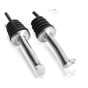 Planet Gates Kitchen Dining & Bar round cover Kitchen Dining Barware Bar Tools Stainless steel silicone wine pourers with round cover 2 pcs/lot free shipping