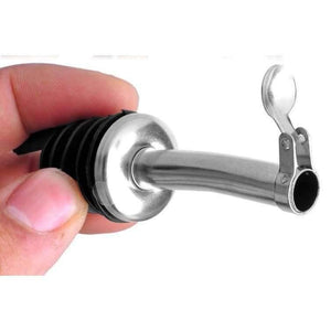 Planet Gates Kitchen Dining & Bar round cover Kitchen Dining Barware Bar Tools Stainless steel silicone wine pourers with round cover 2 pcs/lot free shipping