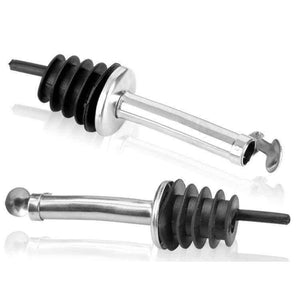 Planet Gates Kitchen Dining & Bar round cover Kitchen Dining Barware Bar Tools Stainless steel silicone wine pourers with round cover 2 pcs/lot free shipping