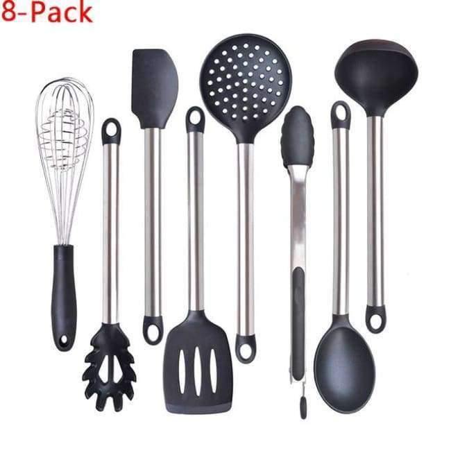 Planet Gates Kitchen Dining & Bar Russian Federation / 8 Piece of set 6 & 8 Pieces Super Sturdy Cooking Utensils Set & Non Stick Silicone Tips For Pots and Pans, Kitchen Utensils by Leeseph