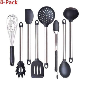 Planet Gates Kitchen Dining & Bar Russian Federation / 8 Piece of set 6 & 8 Pieces Super Sturdy Cooking Utensils Set & Non Stick Silicone Tips For Pots and Pans, Kitchen Utensils by Leeseph