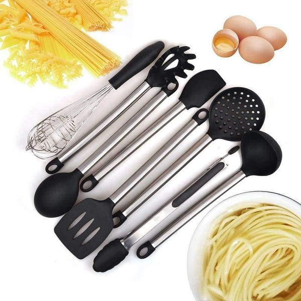 Planet Gates Kitchen Dining & Bar Russian Federation / 8 Piece of set 6 & 8 Pieces Super Sturdy Cooking Utensils Set & Non Stick Silicone Tips For Pots and Pans, Kitchen Utensils by Leeseph