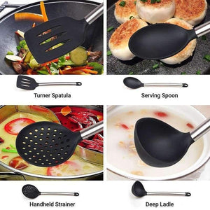 Planet Gates Kitchen Dining & Bar Russian Federation / 8 Piece of set 6 & 8 Pieces Super Sturdy Cooking Utensils Set & Non Stick Silicone Tips For Pots and Pans, Kitchen Utensils by Leeseph