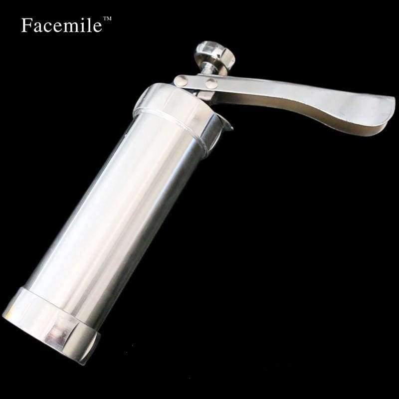 Planet Gates Kitchen Dining & Bar Stainless Steel Cookie Embossing Press Gun Biscuit Maker Making Decorating Gun Wilton Cake Tips Kit