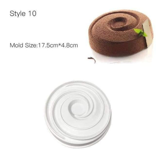 Planet Gates Kitchen Dining & Bar Style 10 Cake Decorating Mold 3D Silicone Molds Baking Tools For Heart Round Cakes Chocolate Brownie Mousse Make Dessert Pan