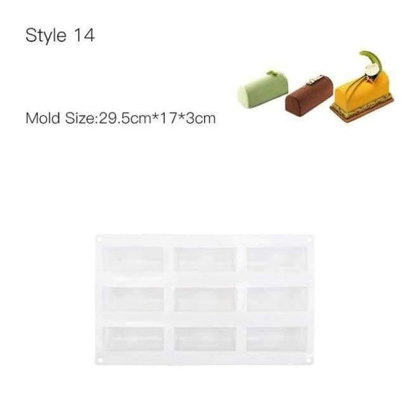 Planet Gates Kitchen Dining & Bar Style 14 Cake Decorating Mold 3D Silicone Molds Baking Tools For Heart Round Cakes Chocolate Brownie Mousse Make Dessert Pan