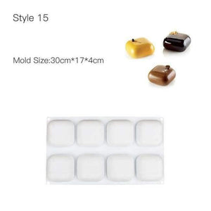 Planet Gates Kitchen Dining & Bar Style 15 Cake Decorating Mold 3D Silicone Molds Baking Tools For Heart Round Cakes Chocolate Brownie Mousse Make Dessert Pan