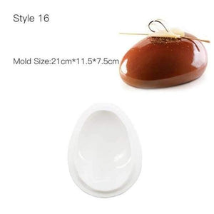 Planet Gates Kitchen Dining & Bar Style 16 Cake Decorating Mold 3D Silicone Molds Baking Tools For Heart Round Cakes Chocolate Brownie Mousse Make Dessert Pan