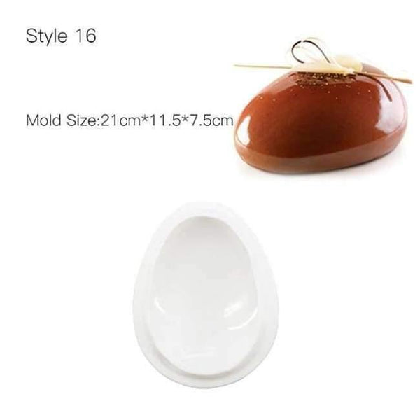 Planet Gates Kitchen Dining & Bar Style 16 Cake Decorating Mold 3D Silicone Molds Baking Tools For Heart Round Cakes Chocolate Brownie Mousse Make Dessert Pan