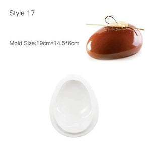 Planet Gates Kitchen Dining & Bar Style 17 Cake Decorating Mold 3D Silicone Molds Baking Tools For Heart Round Cakes Chocolate Brownie Mousse Make Dessert Pan