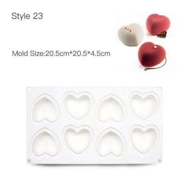 Planet Gates Kitchen Dining & Bar Style 23 Cake Decorating Mold 3D Silicone Molds Baking Tools For Heart Round Cakes Chocolate Brownie Mousse Make Dessert Pan