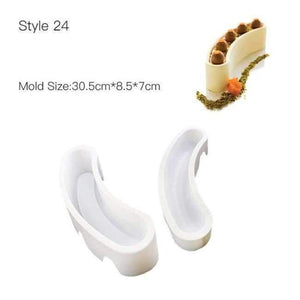 Planet Gates Kitchen Dining & Bar Style 24 Cake Decorating Mold 3D Silicone Molds Baking Tools For Heart Round Cakes Chocolate Brownie Mousse Make Dessert Pan