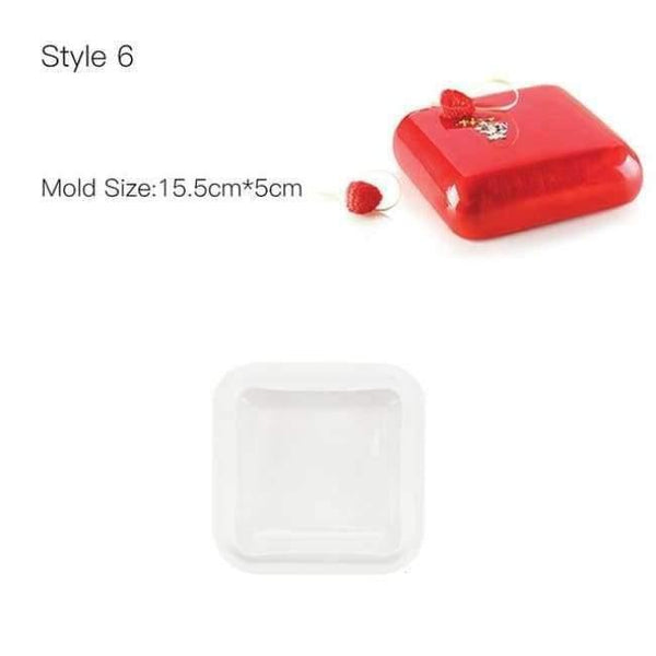 Planet Gates Kitchen Dining & Bar Style 6 Cake Decorating Mold 3D Silicone Molds Baking Tools For Heart Round Cakes Chocolate Brownie Mousse Make Dessert Pan