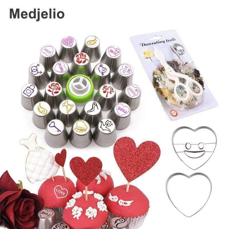 Planet Gates Kitchen Dining & Bar Valentine's Cake Pastry Nozzle Decorating Tools Russian Tulip Icing Piping Tips Baking Cookie Cutter Mold Coupler
