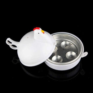 Planet Gates Kitchen Eggs Steamer Chicken Shaped Microwave 4 Egg Boiler Cooker Novelty Kitchen Cooking Appliances Steamer Home Tool