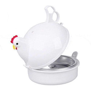 Planet Gates Kitchen Eggs Steamer Chicken Shaped Microwave 4 Egg Boiler Cooker Novelty Kitchen Cooking Appliances Steamer Home Tool