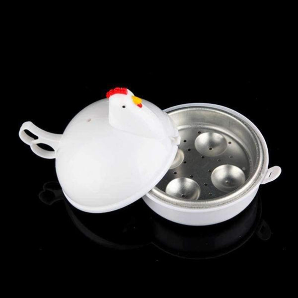 Planet Gates Kitchen Eggs Steamer Chicken Shaped Microwave 4 Egg Boiler Cooker Novelty Kitchen Cooking Appliances Steamer Home Tool