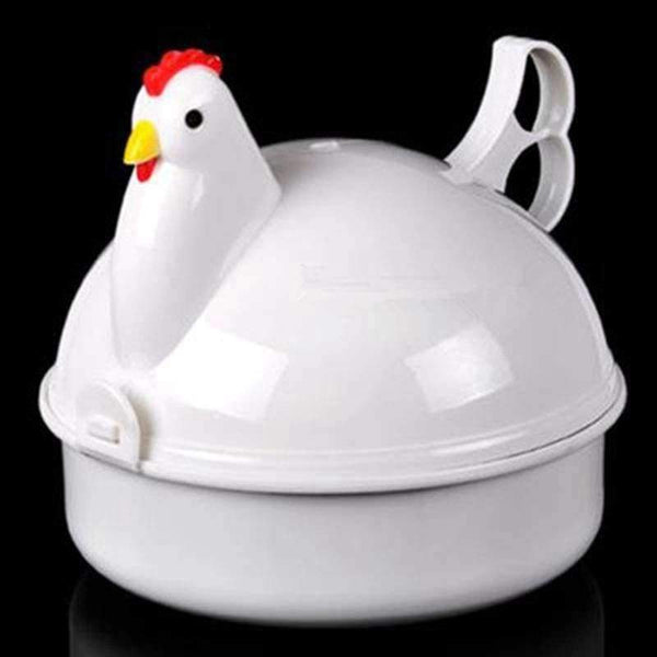 Planet Gates Kitchen Eggs Steamer Chicken Shaped Microwave 4 Egg Boiler Cooker Novelty Kitchen Cooking Appliances Steamer Home Tool