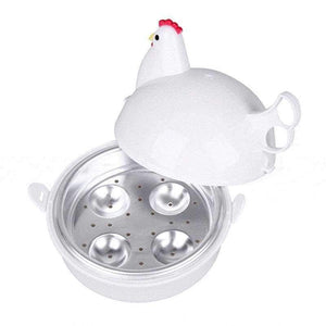 Planet Gates Kitchen Eggs Steamer Chicken Shaped Microwave 4 Egg Boiler Cooker Novelty Kitchen Cooking Appliances Steamer Home Tool