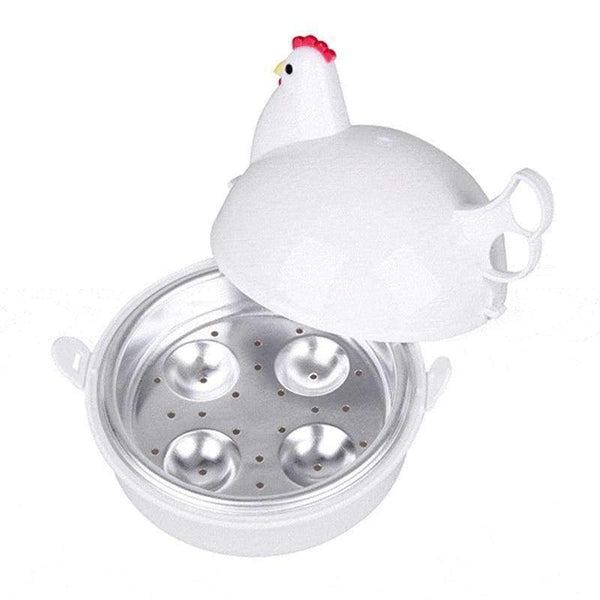 Planet Gates Kitchen Eggs Steamer Chicken Shaped Microwave 4 Egg Boiler Cooker Novelty Kitchen Cooking Appliances Steamer Home Tool