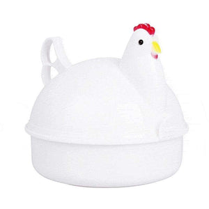 Planet Gates Kitchen Eggs Steamer Chicken Shaped Microwave 4 Egg Boiler Cooker Novelty Kitchen Cooking Appliances Steamer Home Tool
