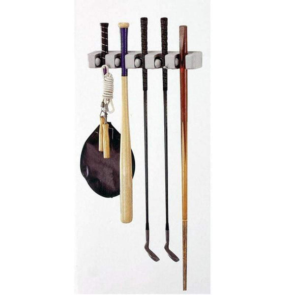 Planet Gates Kitchen Organizer 5 Position Wall Mounted Shelf Storage Holder for Mop Brush Broom Mops Hanger ABS Home Organizer