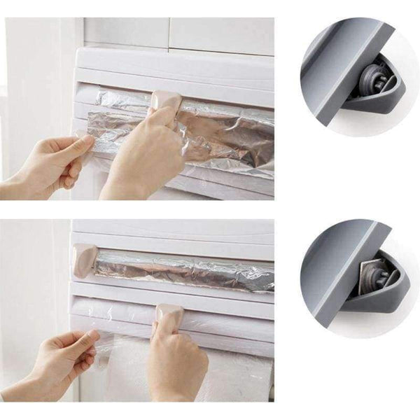 Planet Gates Kitchen Organizer Cling Film Sauce Bottle Storage Rack  Paper Towel Holder Rack Wall Roll PaperPlastic Wrap Cutting Tools