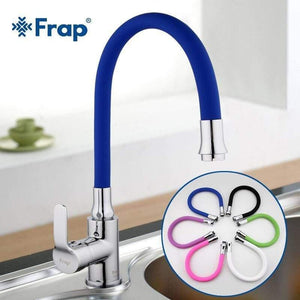 Frap new Kitchen sink Faucet with 6 colors Silica Gel Nose Cold and Hot Water Mixer tap Torneira Cozinha Single Handle Tap crane