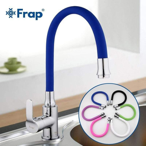 Frap new Kitchen sink Faucet with 6 colors Silica Gel Nose Cold and Hot Water Mixer tap Torneira Cozinha Single Handle Tap crane