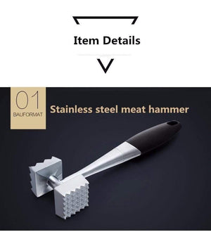 Planet Gates Kitchen Tender Loose Meat Stainless Steel hammer Steak Professional Meat Hammer Tenderizer Cooking Tools Kitchenware
