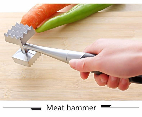 Planet Gates Kitchen Tender Loose Meat Stainless Steel hammer Steak Professional Meat Hammer Tenderizer Cooking Tools Kitchenware