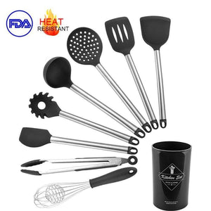 Kitchen Tools Silicone Cooking Utensils set kitchenware Spoon Spatula Ladle Egg Beaters Dinnerware Set Cooking Tools Accessories