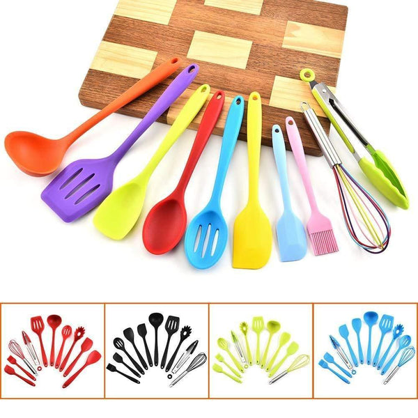 Kitchen Tools Silicone Cooking Utensils set kitchenware Spoon Spatula Ladle Egg Beaters Dinnerware Set Cooking Tools Accessories