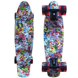 Planet Gates kito / China 22" Cruiser Skateboard Mini Plastic Skate Board Retro Longboard Graphic Galaxy Starry Printed Skate