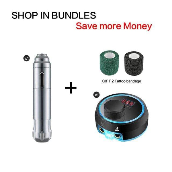 Planet Gates KITS Solong Hybrid Rotary Tattoo Pen Machine Kits 8000RPM DC 5.5 Interface Permanent Make Up Strong Quiet Motor Tattoo Body&Art EM118